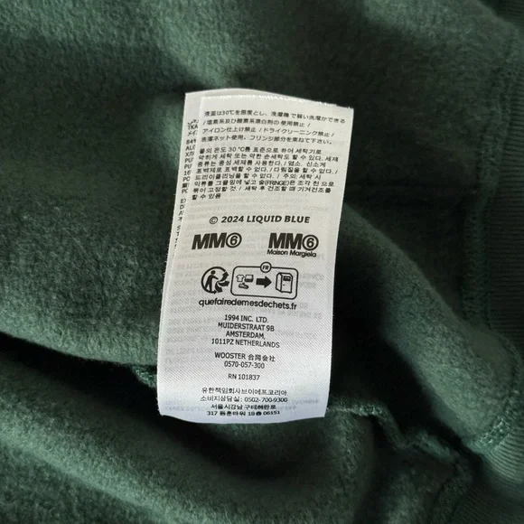 Supreme X Maison Margiela MM6 Zip Up Hoodie Skull Green - Picture 9 of 9
